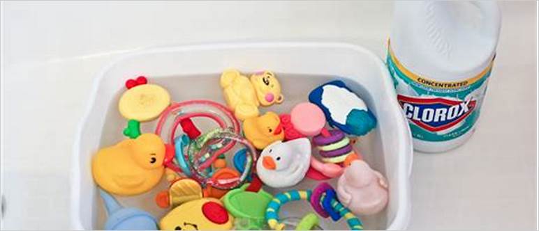 Washing toys with bleach